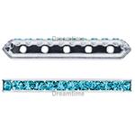 Dreamtime Crystal DC 77730 Rondelle Spacer Bars 5 Hole Indicolite/Silver